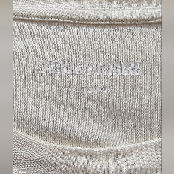 Zadig & Voltaire L'amour Est Declare Graphic Tee Size Large - Picture 10 of 12